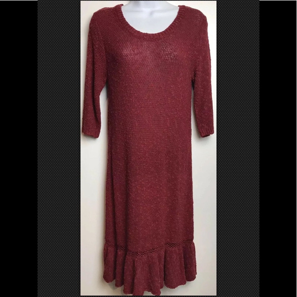 KENSIE Sweater Dress Pioneer Boho Tiered